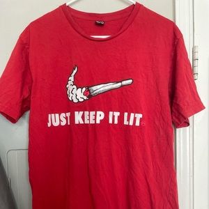 Red keep it lit shirt